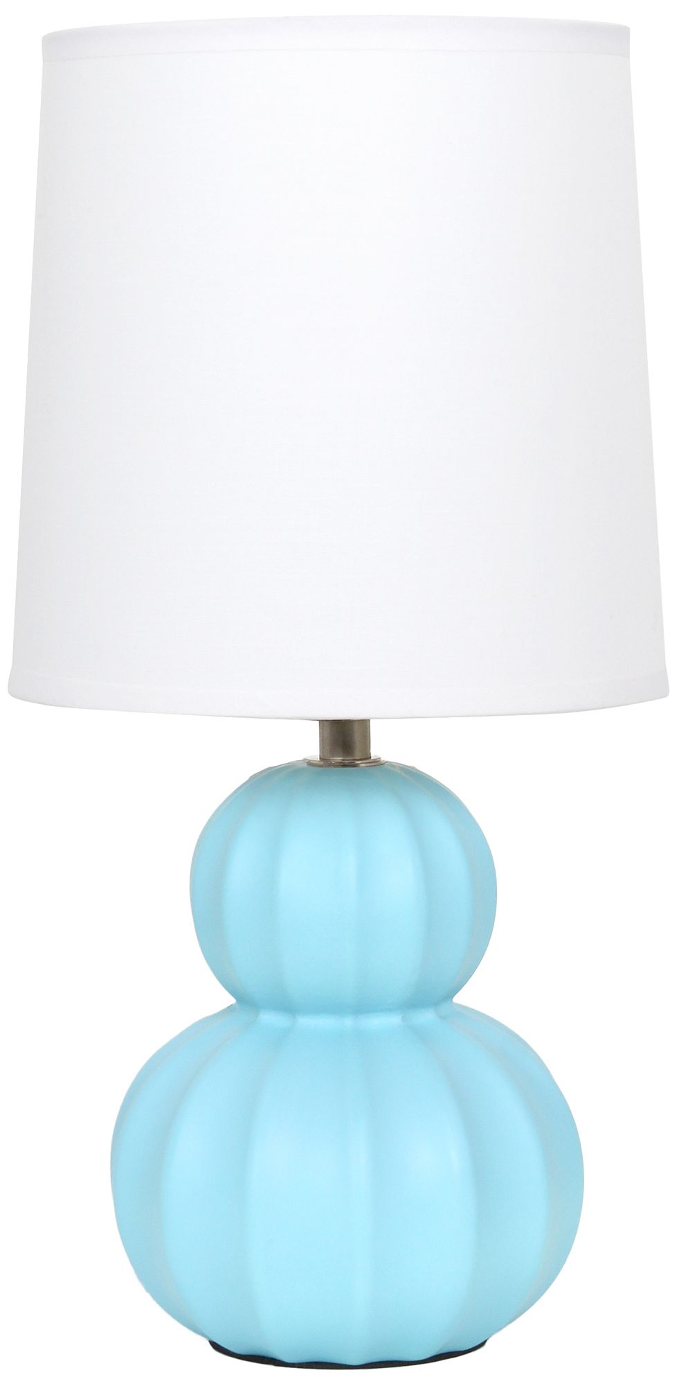 Image 3 Simple Designs 12.5" Stacked Gourd CRMC Tb Lp, Baby Blue, White Fbc Shade more views