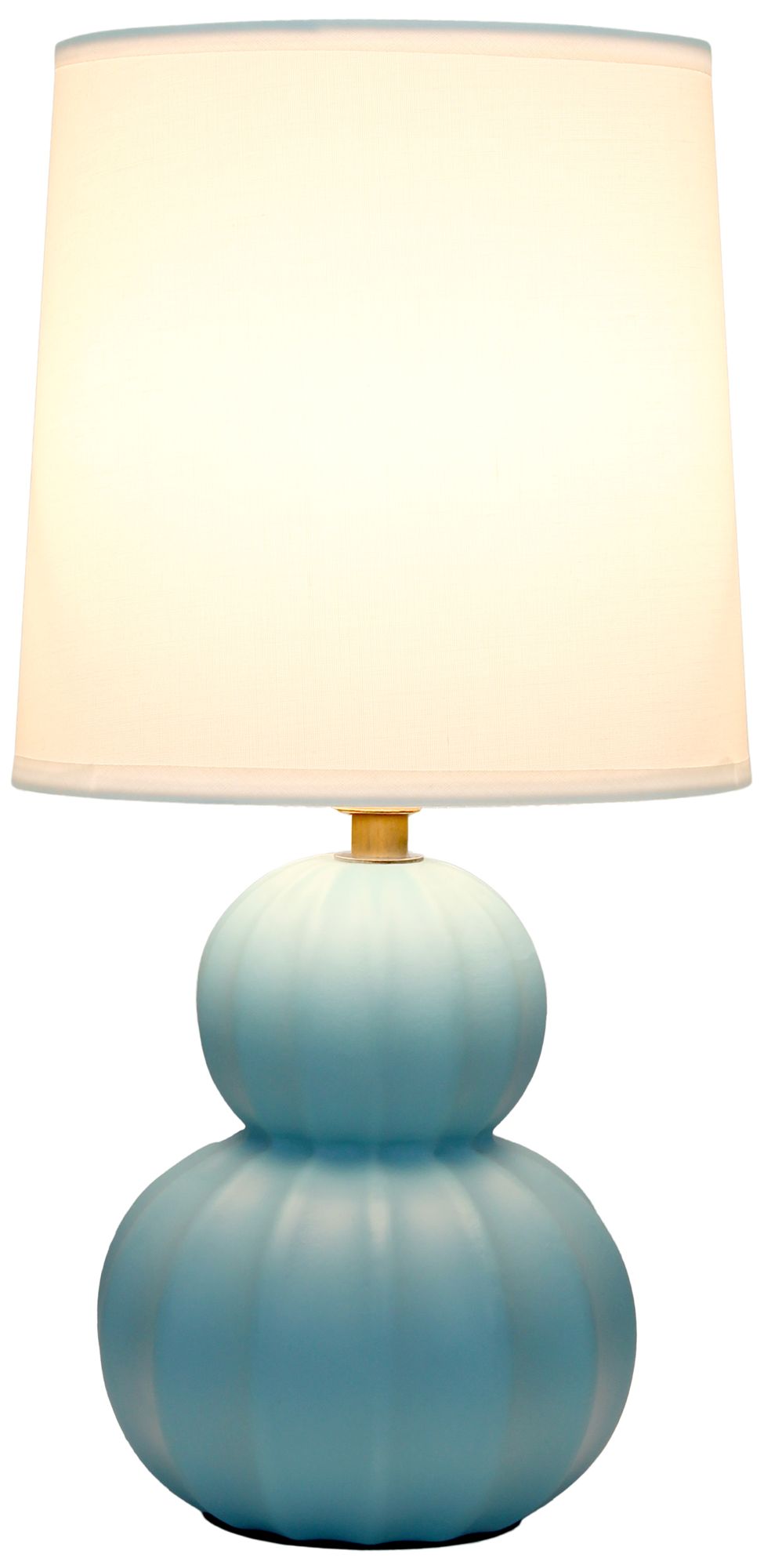 Image 4 Simple Designs 12.5" Stacked Gourd CRMC Tb Lp, Baby Blue, White Fbc Shade more views