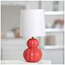 1_Simple Designs 12.5" Stacked Gourd CRMC Tb Lp, Orange, White Fabric Shade