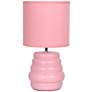 2_Simple Designs 12.68" Chic Glow Stacked Ceramic Tb Lp, Mono Fbc Shade, Pink