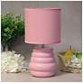 1_Simple Designs 12.68" Chic Glow Stacked Ceramic Tb Lp, Mono Fbc Shade, Pink