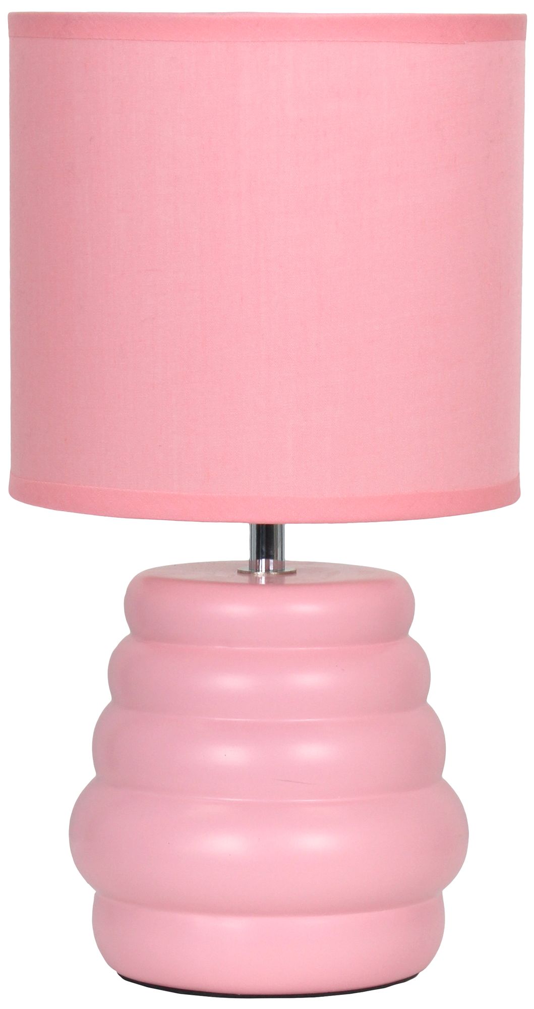 Image 3 Simple Designs 12.68" Chic Glow Stacked Ceramic Tb Lp, Mono Fbc Shade, Pink more views
