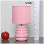 7_Simple Designs 12.68" Chic Glow Stacked Ceramic Tb Lp, Mono Fbc Shade, Pink more views