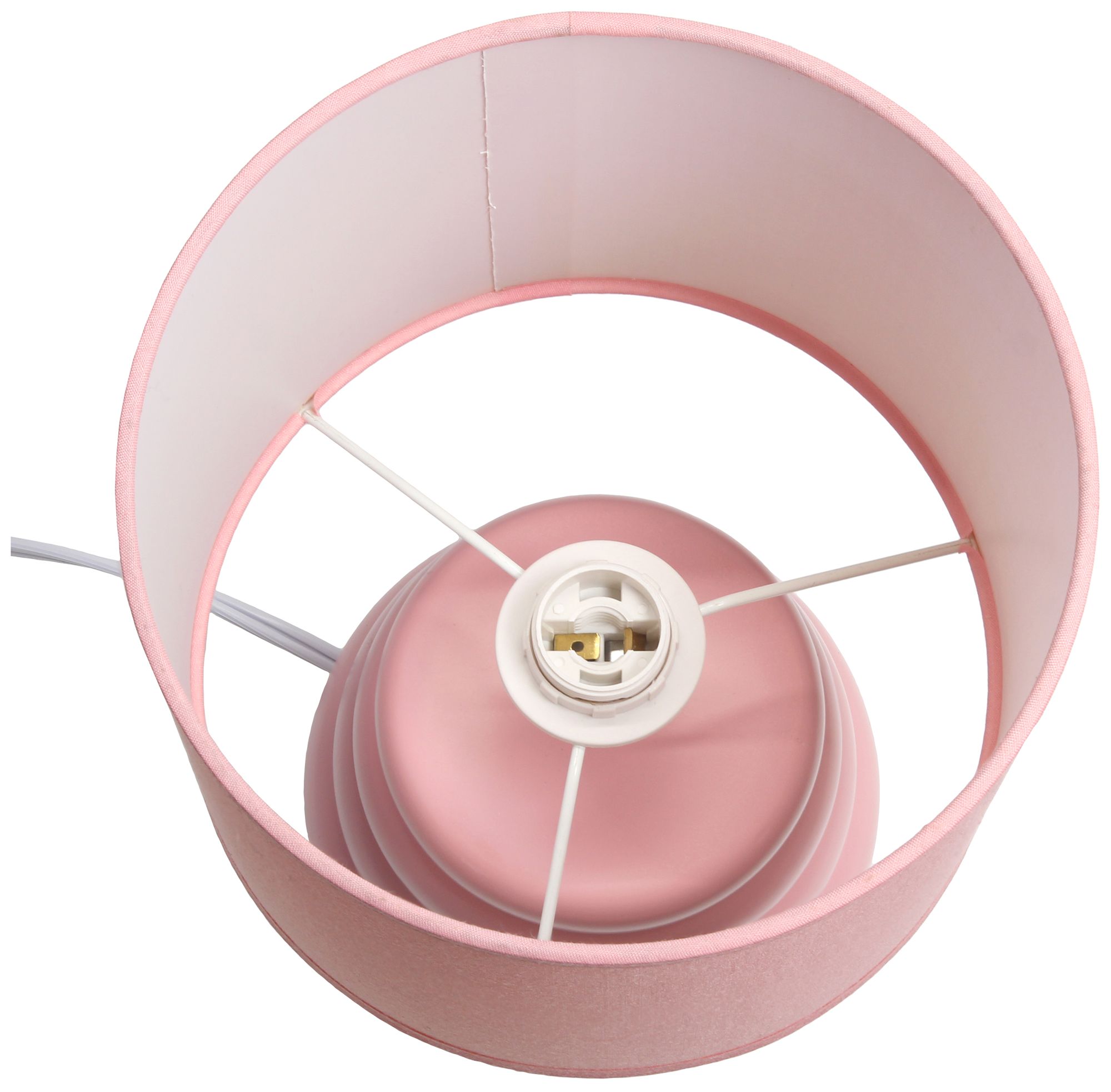 Simple Designs 12.68" Chic Glow Stacked Ceramic Tb Lp, Mono Fbc Shade, Pink