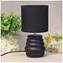 1_Simple Designs 12.68" Chic Glow Stacked Crmc Tb Lp, Mono Fabric Shade, Blk