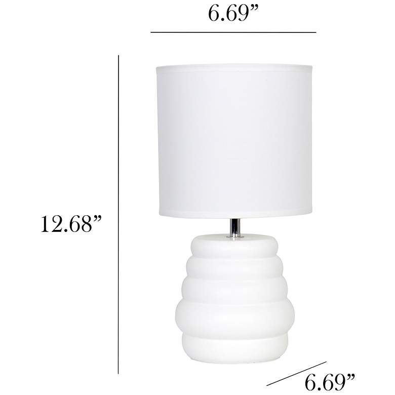 Image 5 Simple Designs 12.68" Chic Glow Stacked Crmc Tb Lp, Mono Fbc Shd, Off White more views
