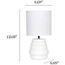 5_Simple Designs 12.68" Chic Glow Stacked Crmc Tb Lp, Mono Fbc Shd, Off White more views