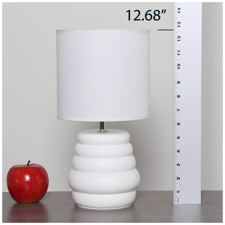 Image 7 Simple Designs 12.68" Chic Glow Stacked Crmc Tb Lp, Mono Fbc Shd, Off White more views
