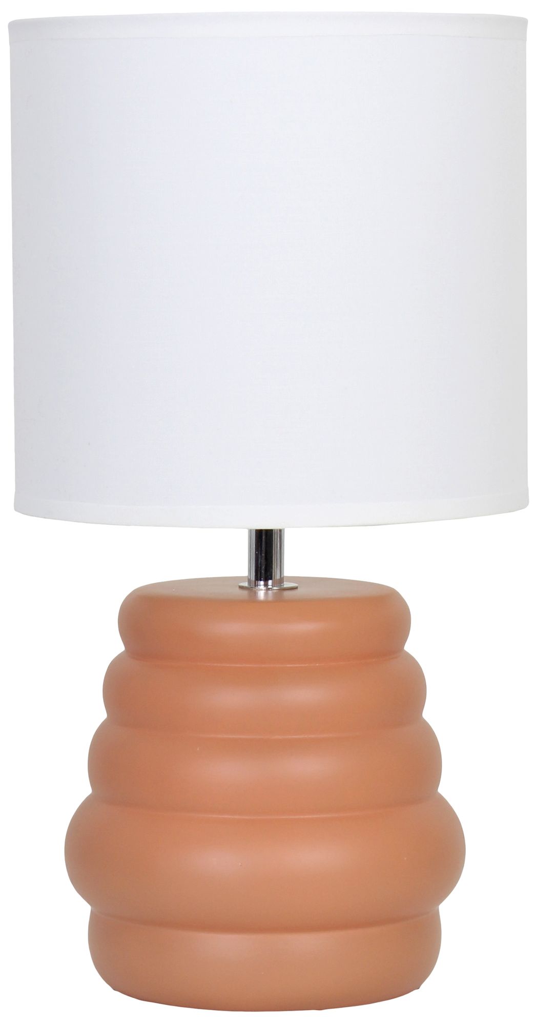 Image 3 Simple Designs 12.68" Chic Glow Stacked Tb Lp, Mono Fabric Shd, Terracotta more views