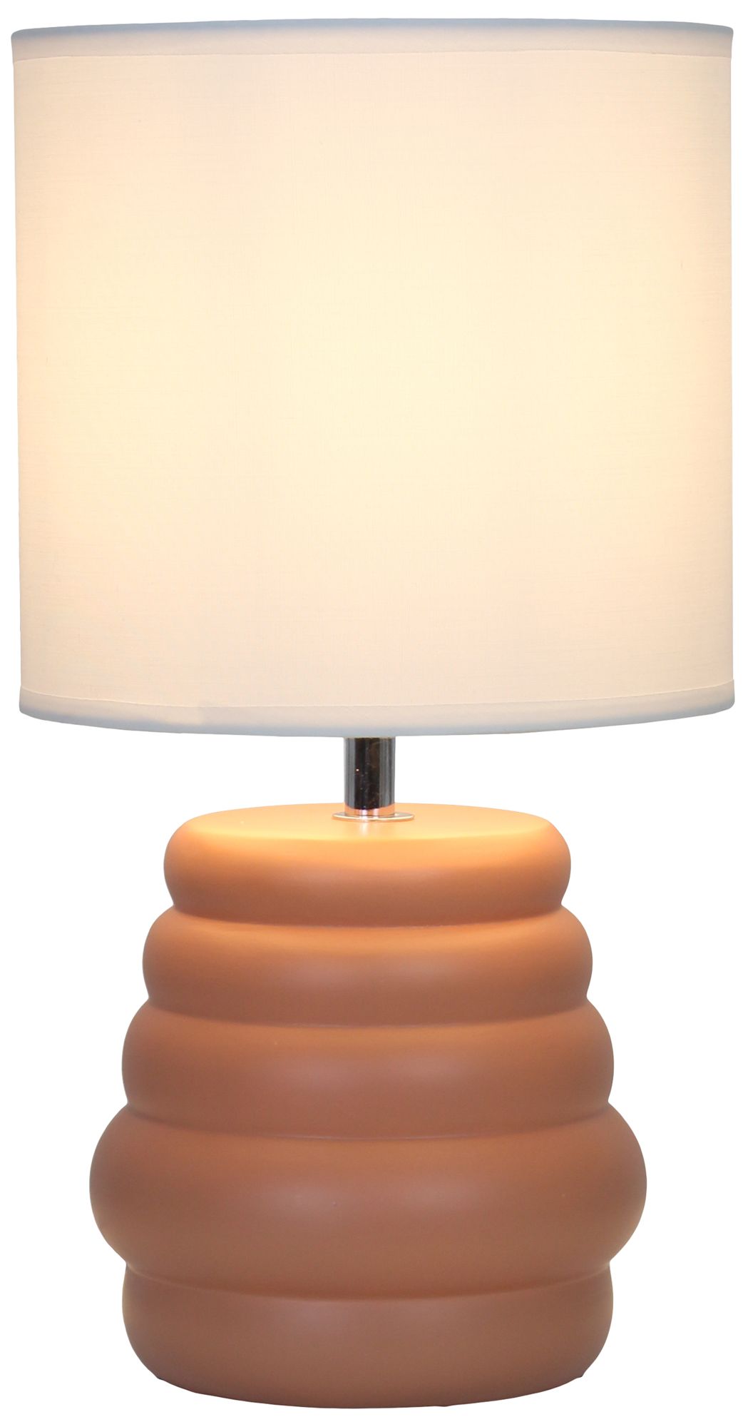 Image 4 Simple Designs 12.68" Chic Glow Stacked Tb Lp, Mono Fabric Shd, Terracotta more views