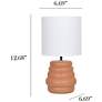 5_Simple Designs 12.68" Chic Glow Stacked Tb Lp, Mono Fabric Shd, Terracotta more views
