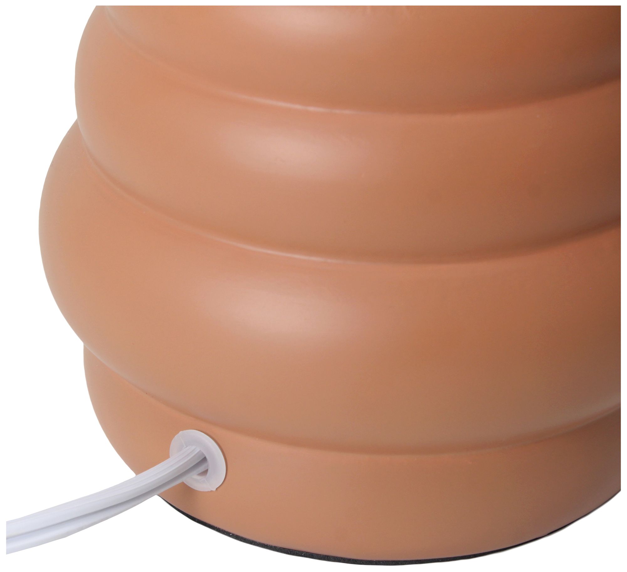 Simple Designs 12.68" Chic Glow Stacked Tb Lp, Mono Fabric Shd, Terracotta