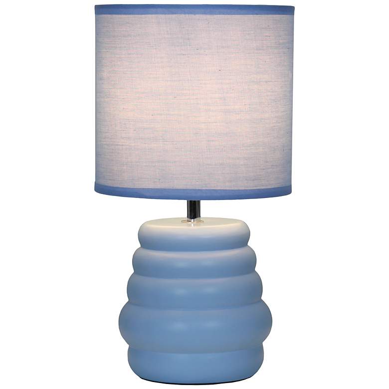 Image 4 Simple Designs 12.68" Chic Glow Stacked Tb Lp, Mono Fbc Shade, Light Blue more views