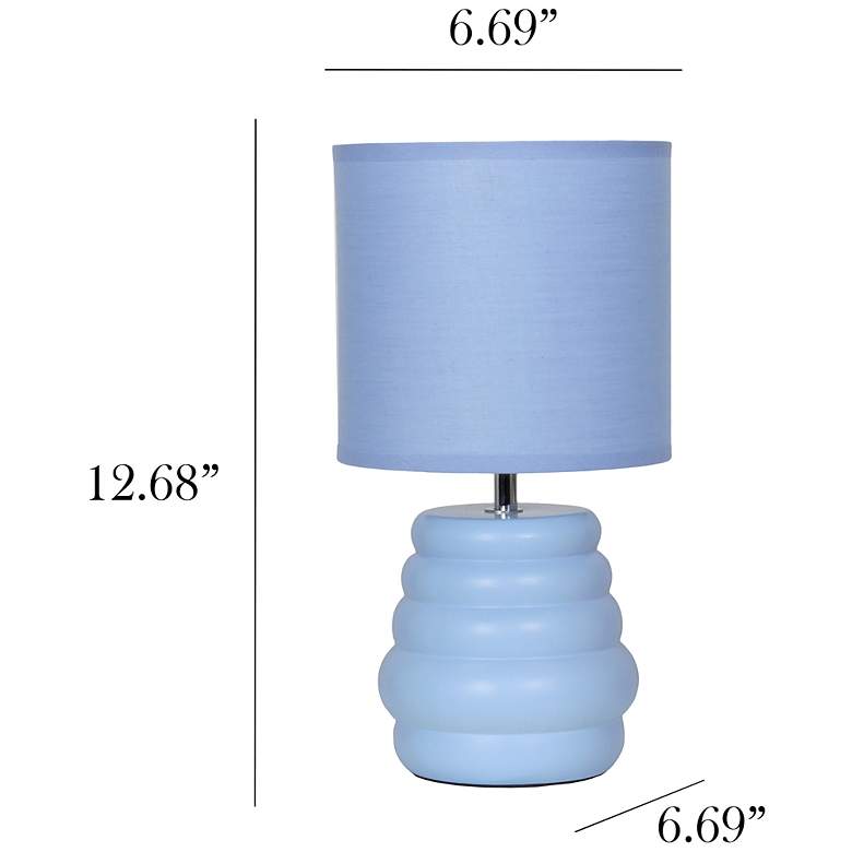 Image 5 Simple Designs 12.68" Chic Glow Stacked Tb Lp, Mono Fbc Shade, Light Blue more views
