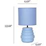 5_Simple Designs 12.68" Chic Glow Stacked Tb Lp, Mono Fbc Shade, Light Blue more views