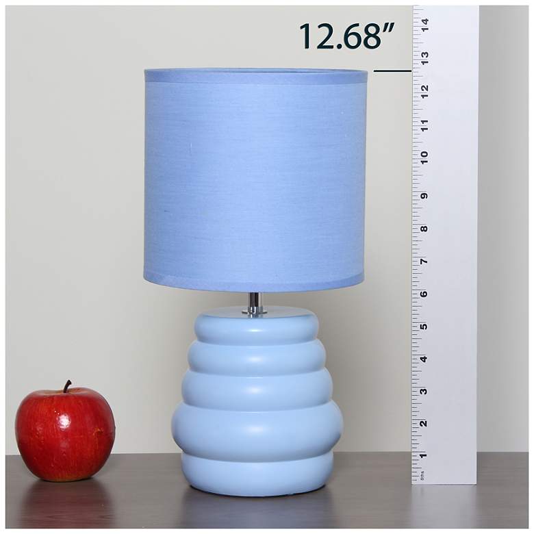 Image 7 Simple Designs 12.68" Chic Glow Stacked Tb Lp, Mono Fbc Shade, Light Blue more views