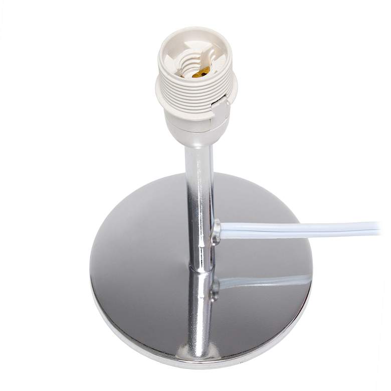 Image 4 Simple Designs 12 1/2"H Red Shade Chrome Accent Table Lamp more views