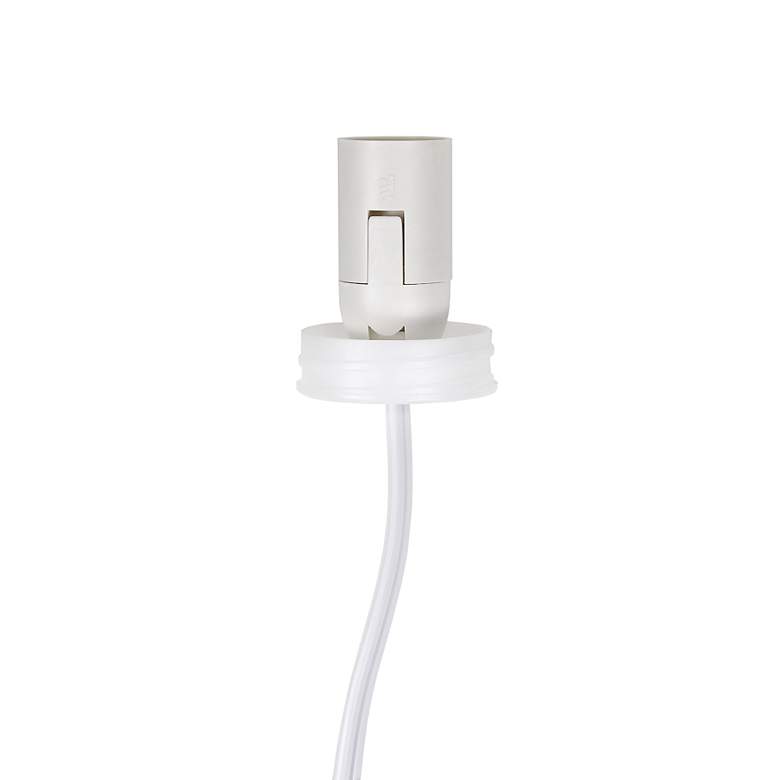 Image 5 Simple Designs 12 1/2"H White Porcelain Rocketship Accent Table Lamp more views