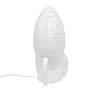 Simple Designs 12 1/2"H White Porcelain Rocketship Accent Table Lamp