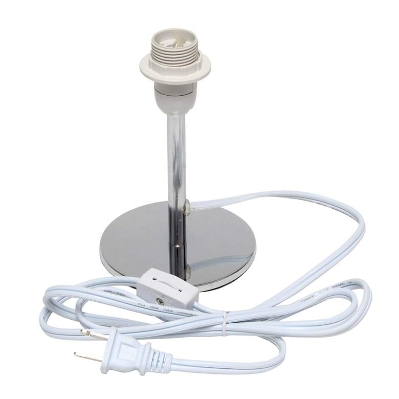 Image 3 Simple Designs 12 1/2"H White Shade Chrome Accent Table Lamp more views