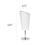 Simple Designs 12 1/2"H White Shade Chrome Accent Table Lamp