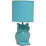 Simple Designs 12 3/4" High Blue Ceramic Accent Table Lamp