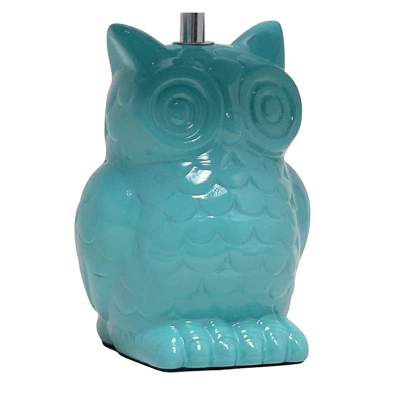 Image 3 Simple Designs 12 3/4" High Blue Ceramic Accent Table Lamp more views
