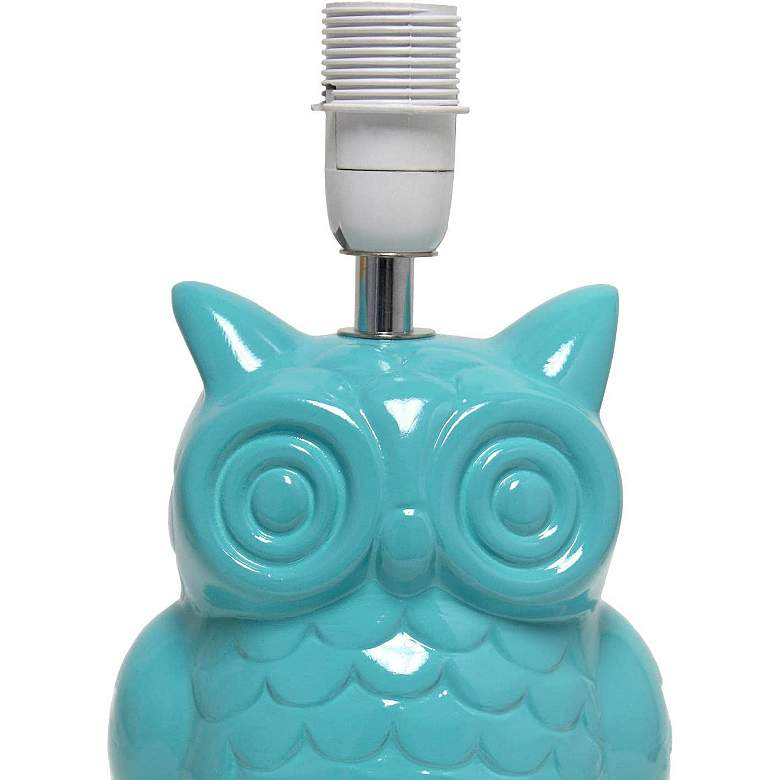 Image 4 Simple Designs 12 3/4" High Blue Ceramic Accent Table Lamp more views