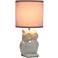 Simple Designs 12 3/4" High Gray Ceramic Accent Table Lamp