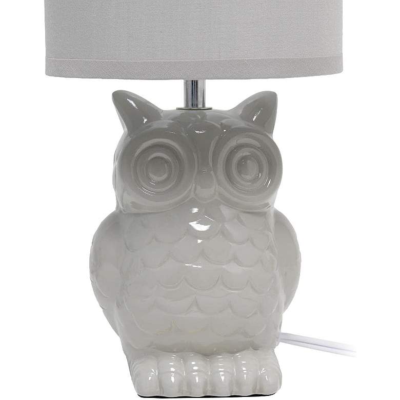 Image 6 Simple Designs 12 3/4 inch High Gray Ceramic Accent Table Lamp more views