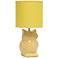 Simple Designs 12 3/4" High Yellow Ceramic Accent Table Lamp