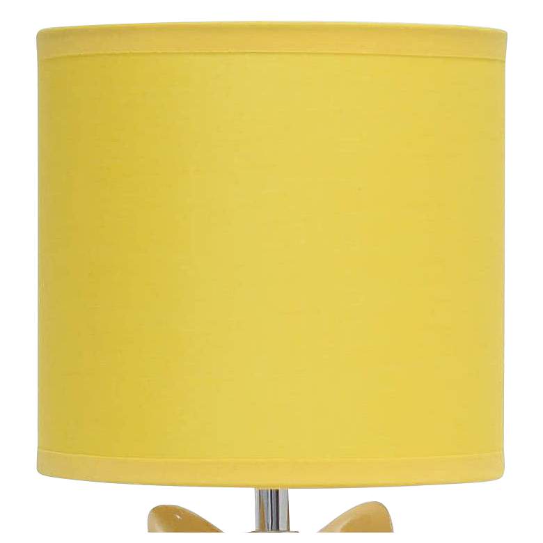 Image 3 Simple Designs 12 3/4" High Yellow Ceramic Accent Table Lamp more views