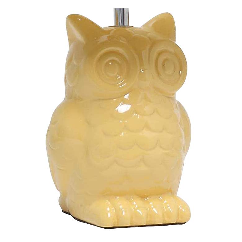 Image 4 Simple Designs 12 3/4" High Yellow Ceramic Accent Table Lamp more views