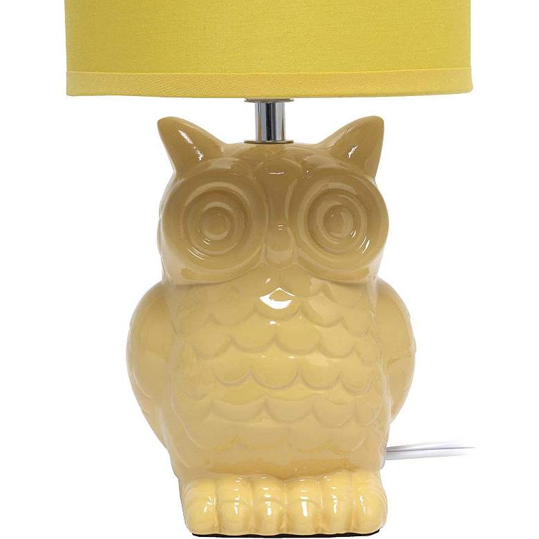 Image 5 Simple Designs 12 3/4" High Yellow Ceramic Accent Table Lamp more views