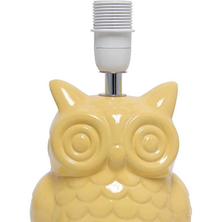 Image 7 Simple Designs 12 3/4" High Yellow Ceramic Accent Table Lamp more views