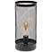 Simple Designs 12 3/4"H Black Mesh Cylinder Accent Lamp