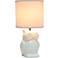 Simple Designs 12 3/4"H Off-White Ceramic Accent Table Lamp