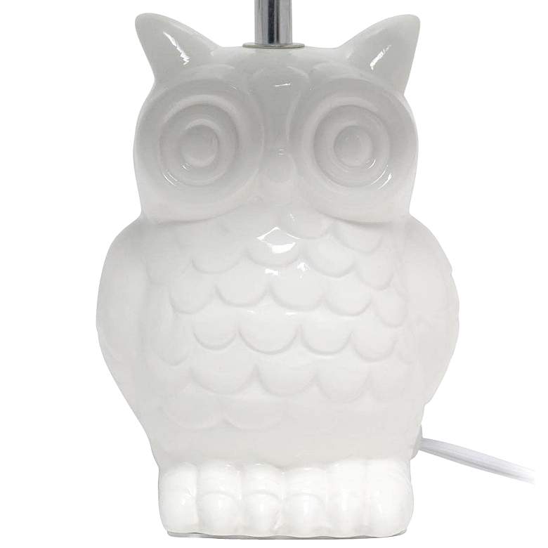 Image 3 Simple Designs 12 3/4"H Off-White Ceramic Accent Table Lamp more views