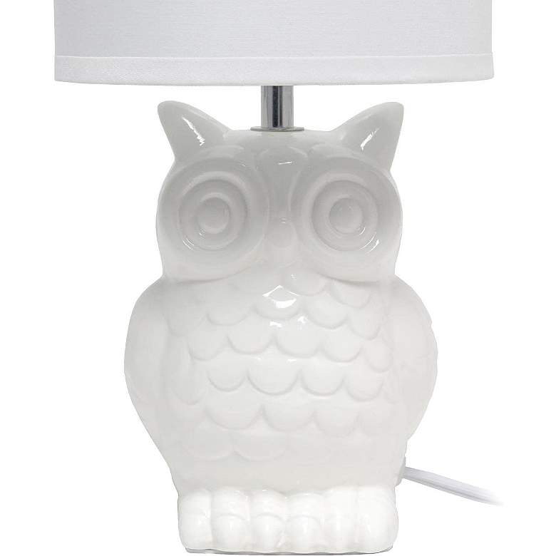 Image 4 Simple Designs 12 3/4"H Off-White Ceramic Accent Table Lamp more views