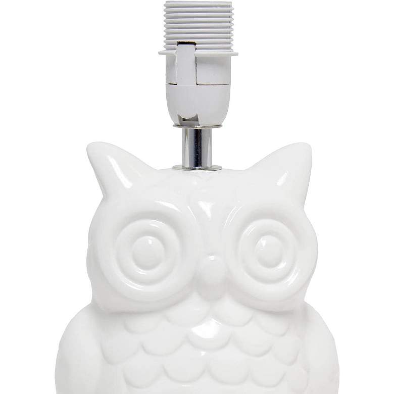 Image 5 Simple Designs 12 3/4"H Off-White Ceramic Accent Table Lamp more views