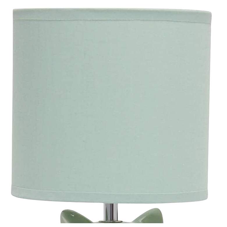 Image 3 Simple Designs 12 3/4"H Sage Green Ceramic Accent Table Lamp more views