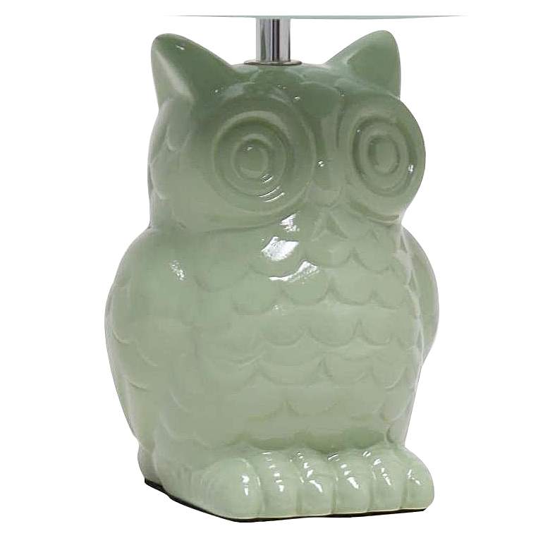 Image 4 Simple Designs 12 3/4"H Sage Green Ceramic Accent Table Lamp more views