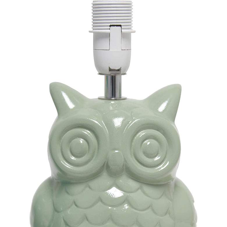 Image 5 Simple Designs 12 3/4"H Sage Green Ceramic Accent Table Lamp more views