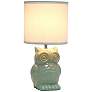 Simple Designs 12 3/4"H Sage Green Ceramic Accent Table Lamp