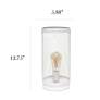 Simple Designs 12 3/4"H White Mesh Cylinder Accent Lamp