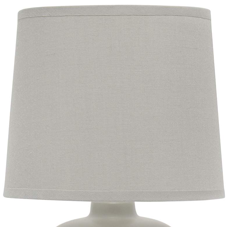 Image 3 Simple Designs 12 inch High Gray and Light Wood Accent Table Lamp more views