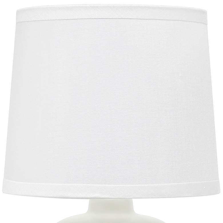 Image 3 Simple Designs 12" High Modern Faux Wood and Ceramic Table Lamp more views