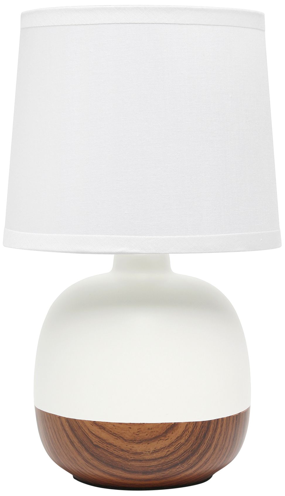 White deals wood lamp