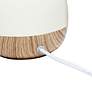 Simple Designs 12"H Off-White Light Wood Accent Table Lamp