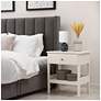 6_Simple Designs 13.78" Chic Glow Marble Ceramic Tb Lp, Fabric Shade, Black more views